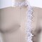 1 Yard White Contempo Almond Pearl Bridal Lace Trim 1.5 Inch Wide Beaded Wedding Lace
